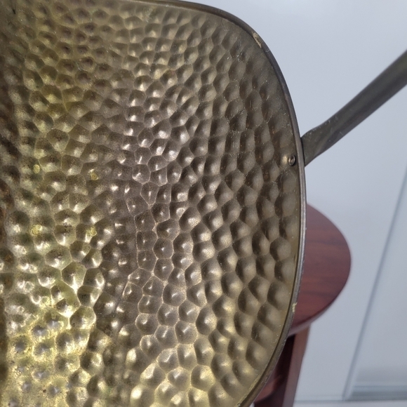 F.T.D.A. European Vintage Mini Hammered Gold Brass Decor Handle Basket Rustic - Picture 6 of 16